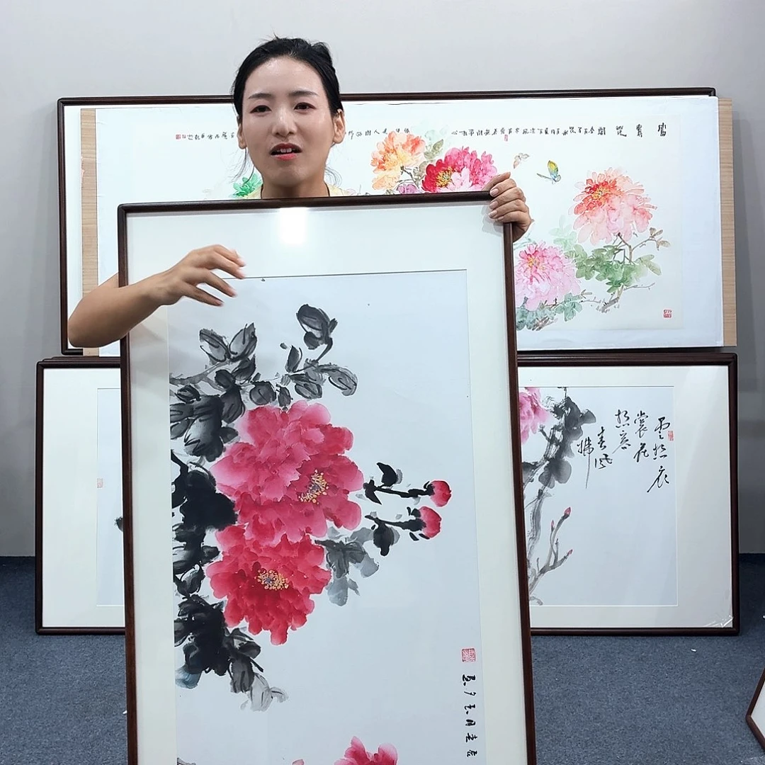 国画手绘作品120×60尺寸