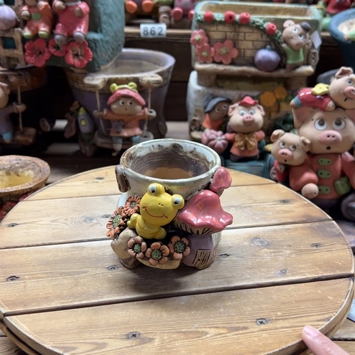 嘻哈多肉花盆百搭