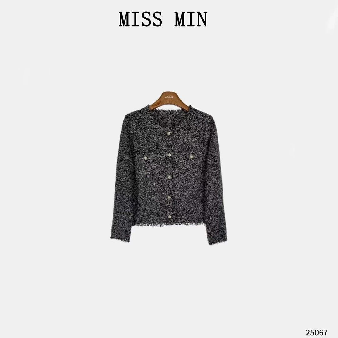 MISS MIN【小香】洋气减龄小香风粗花呢微奢服装显瘦气质外套 25067