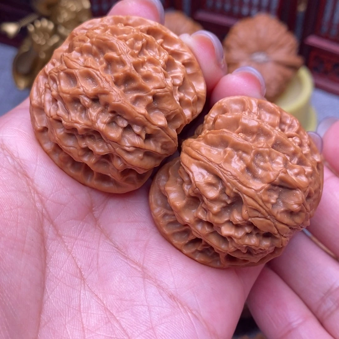 琢***玉文玩核桃把件精品苹果 42