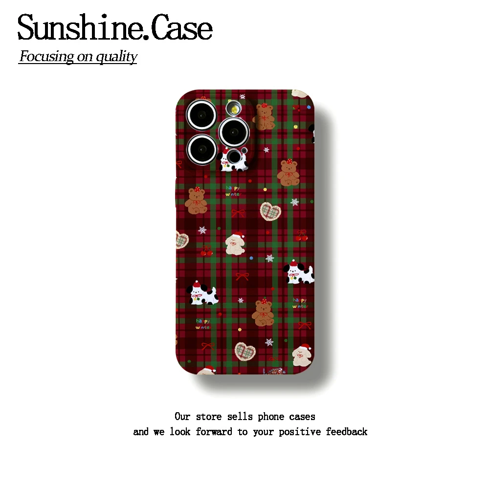 【番茄case专属】格子姜饼人软壳适用苹果oppo华为vivo手机壳防摔