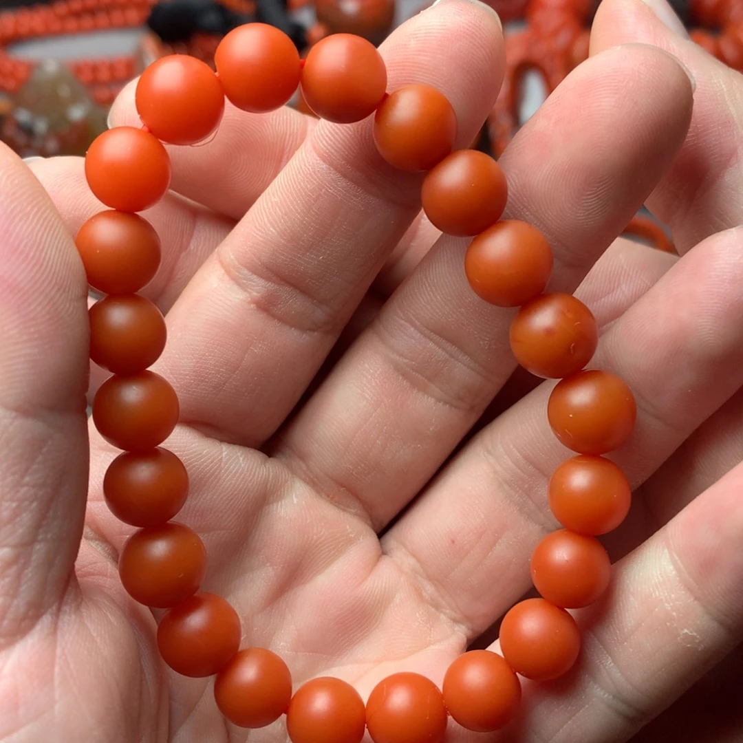 南红玛瑙未镶嵌1东山大水沟柿子红单圈