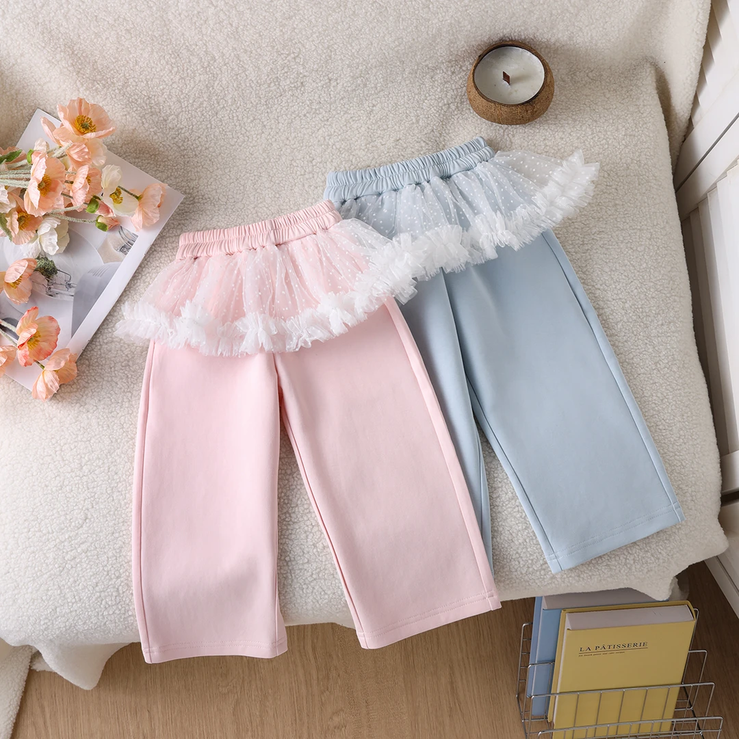 TC.KIDS#62578福利款# 2025春夏新款女童时尚舒适纱裙裤