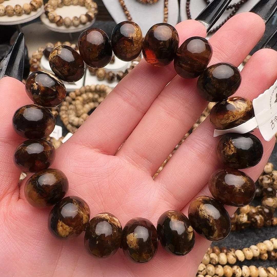 L***杰琥珀未镶嵌手链抚顺琥珀