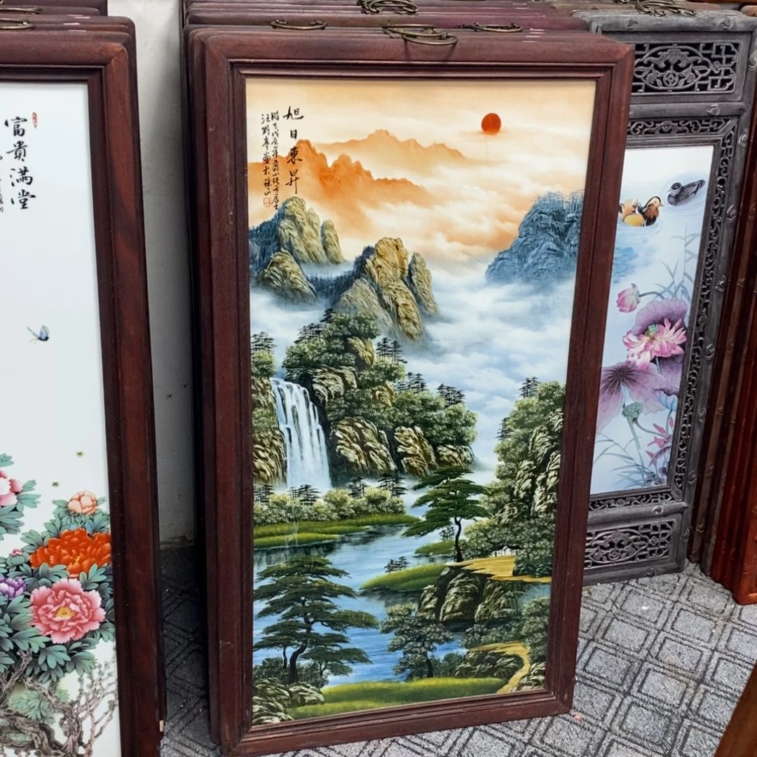 瓷片120*66 景德镇瓷板画柴窑烧制