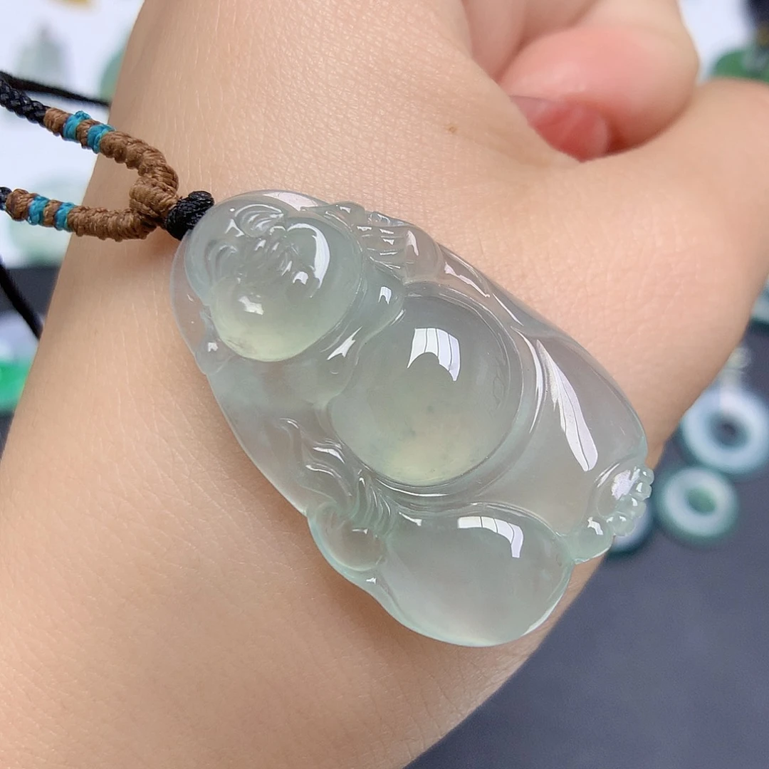 翡翠颈饰未镶嵌逍遥佛