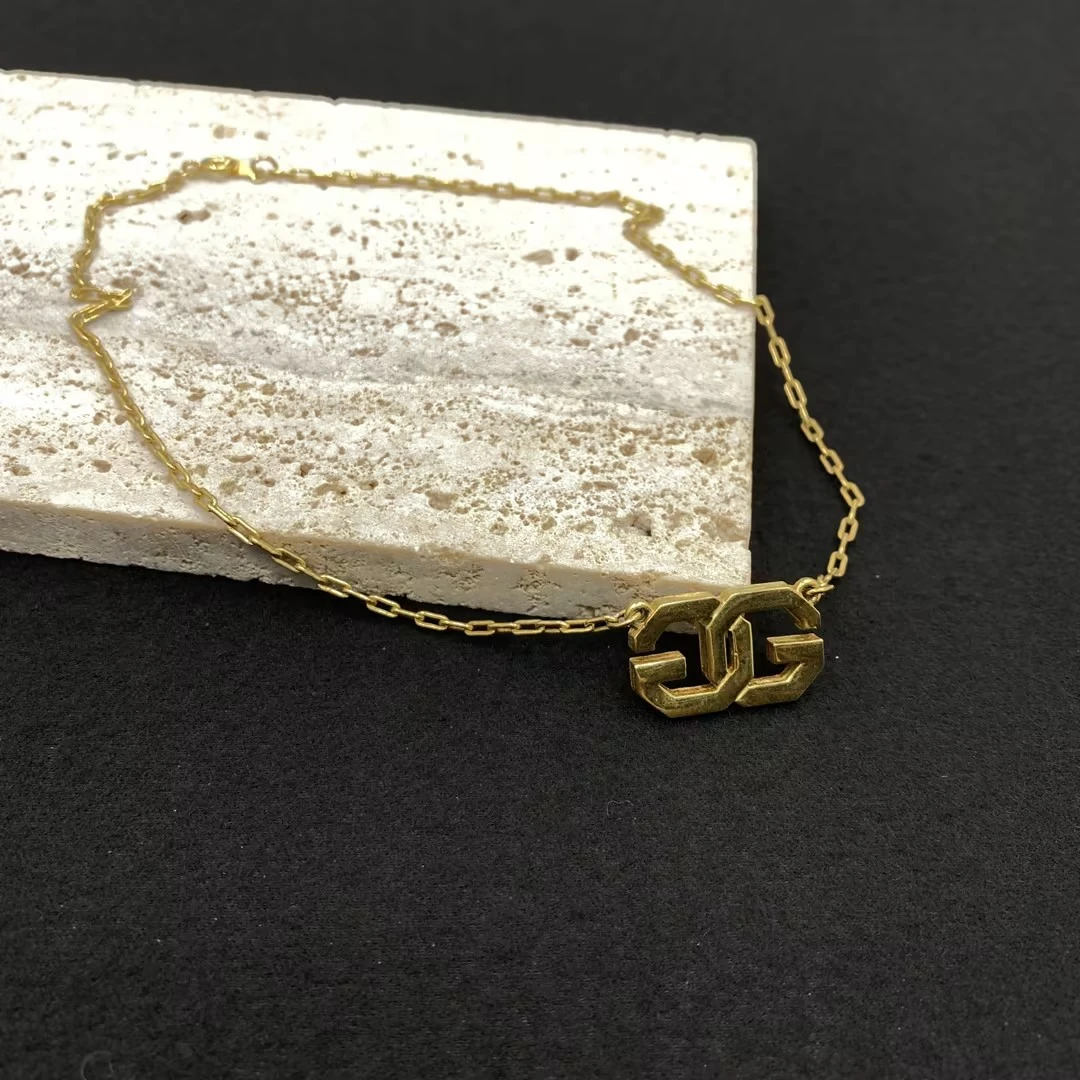 合金项链 【Liz璇子中古】G家素金字母logo项链H42207无鉴赏期HH-4