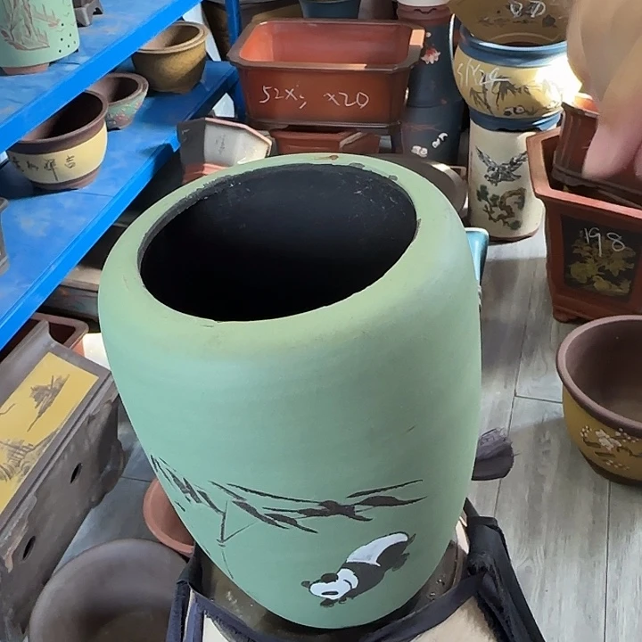 绿龙蛋熊猫小花盆