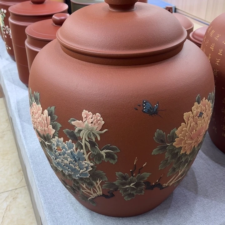 观***秋紫砂茶叶罐精品紫砂茶叶罐福利专场