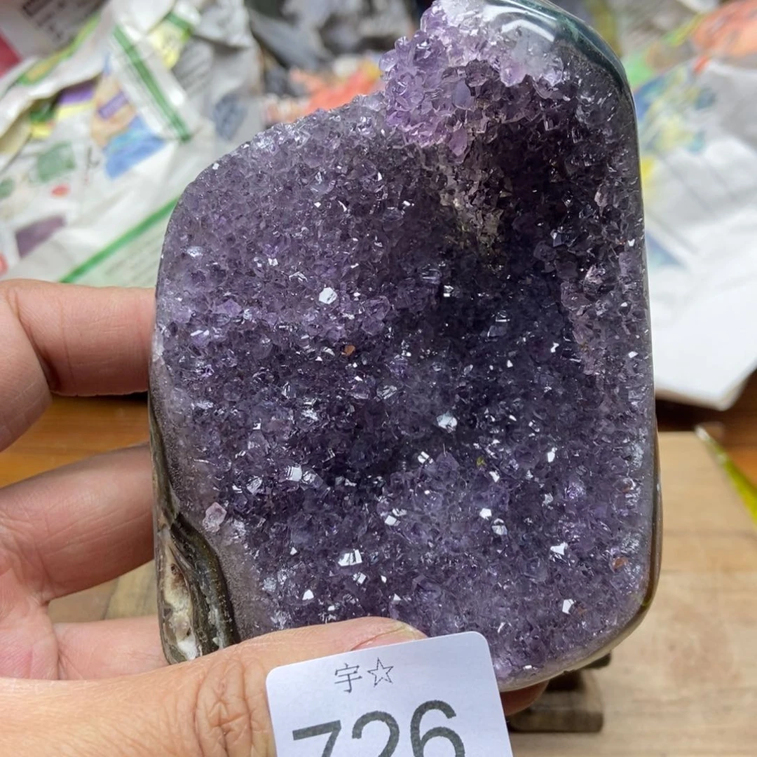 紫晶天然水晶摆件未镶嵌