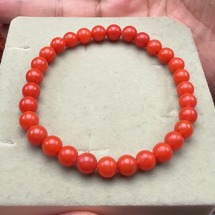 未镶嵌保山杨柳冷水河手串6+南红玛瑙