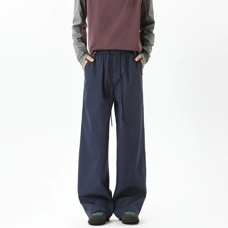 更凡新款美式直筒休闲防风冲锋休闲裤美式拖地阔腿百搭长裤春秋款