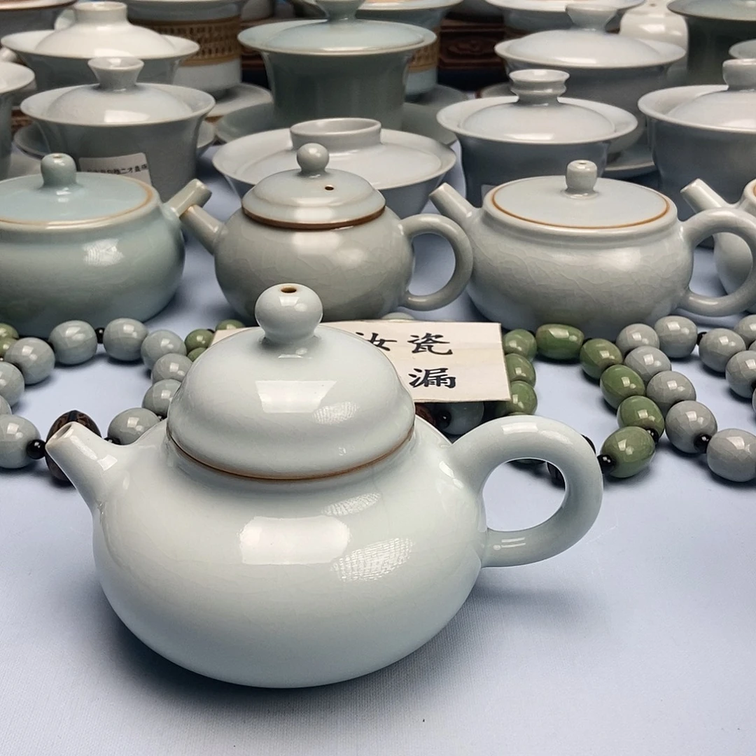 杯微瑕月白釉荣天壶原矿原釉原产地