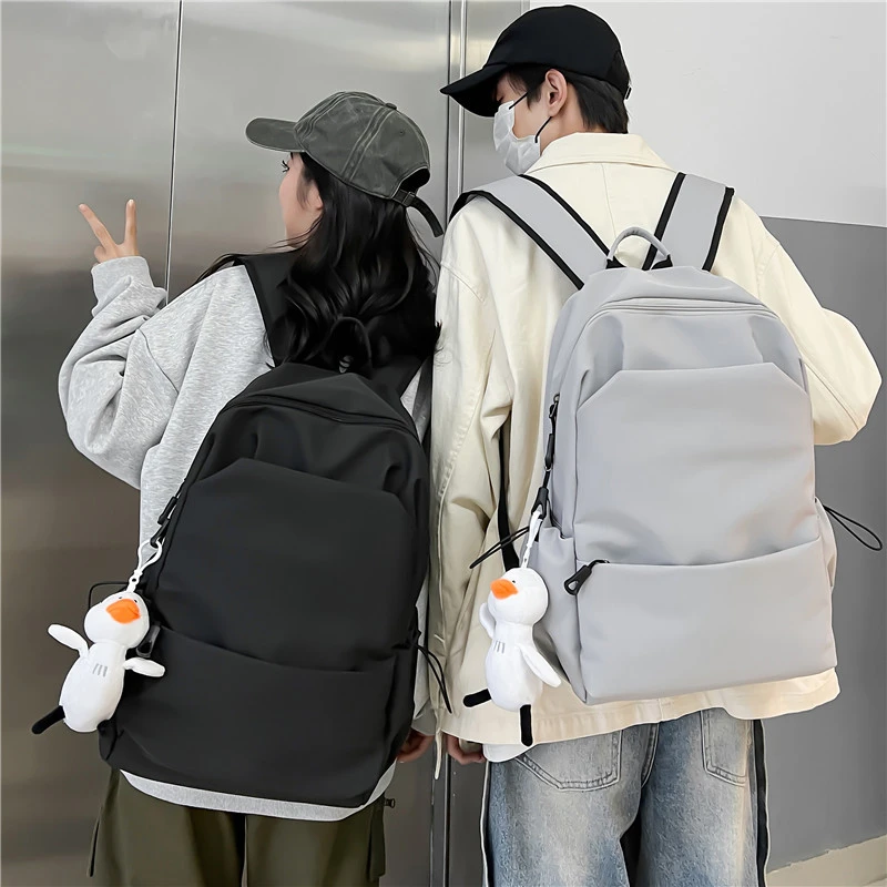 FAVMARTHA简约双肩包2025新款男女同用背包初高中生书包大容量旅