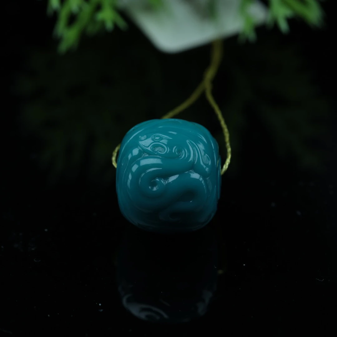 原矿纯天然绿松石精品博古老型