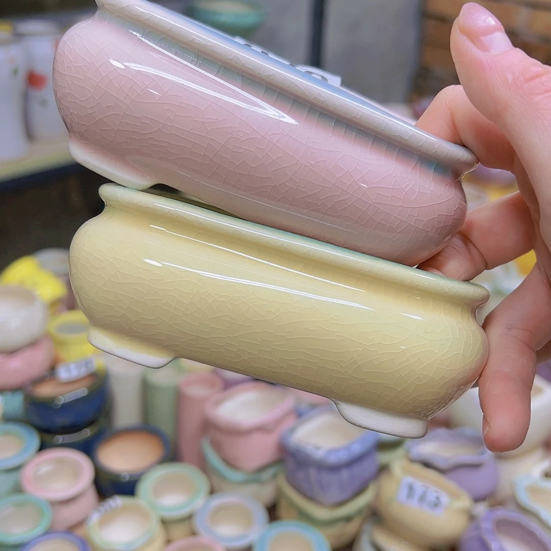 红陶陶瓷花盆当场满12包邮