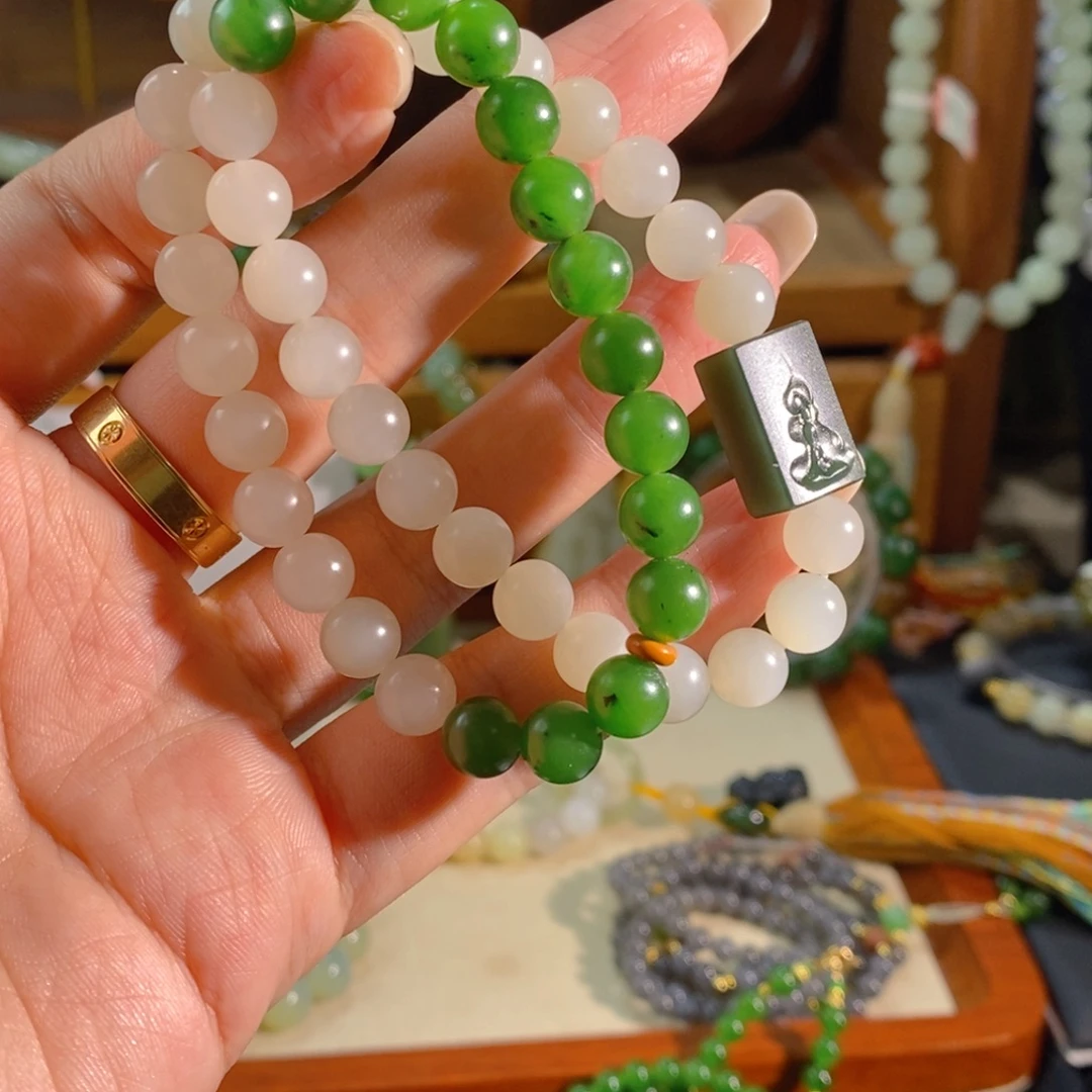 和田玉未镶嵌手链