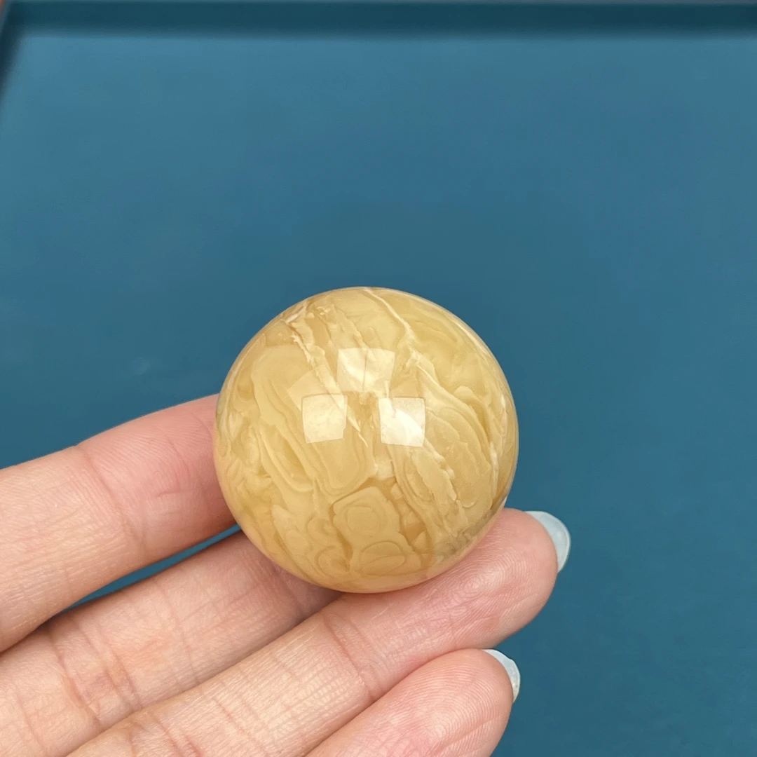 Y7292天然原矿蜜蜡圆珠29mm抖音基地质检发货