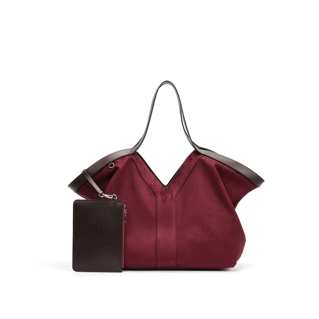 秋冬新款朋克风Y字托特包简约气质时髦韩系子母包大托特包