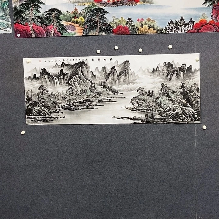 国画小六尺山水一副