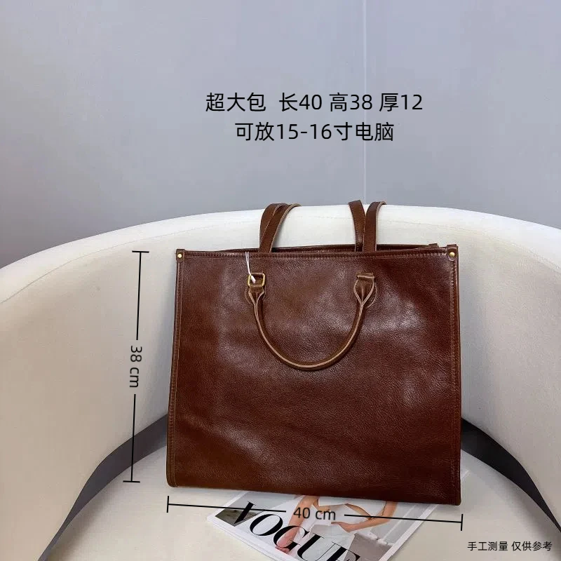 【哥本哈根】头层牛皮手提单肩托特大包#300