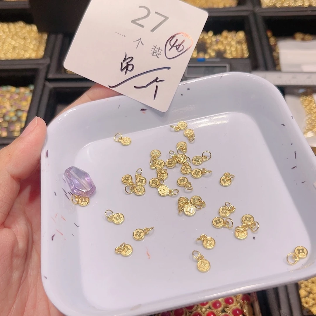 紫晶珠宝半成品银S925镀金镶嵌27
