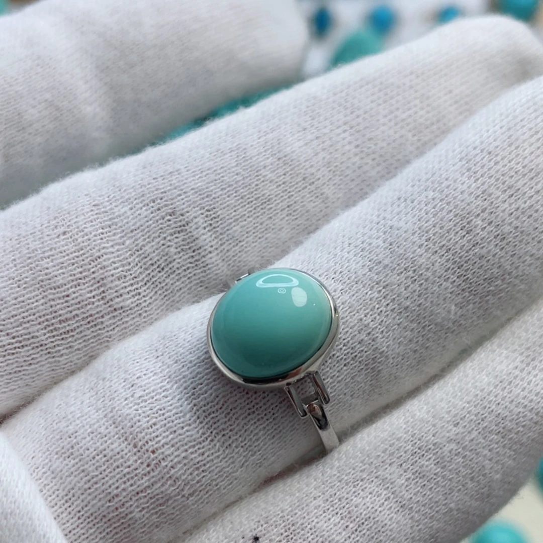 绿松石珠宝奇石银S925镶嵌夜***夜