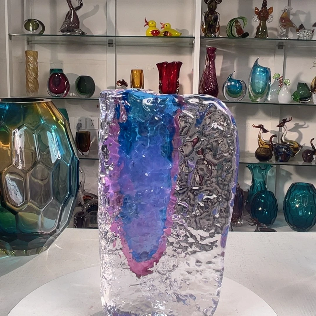 24高轻奢琉璃花器福利正常人工痕迹