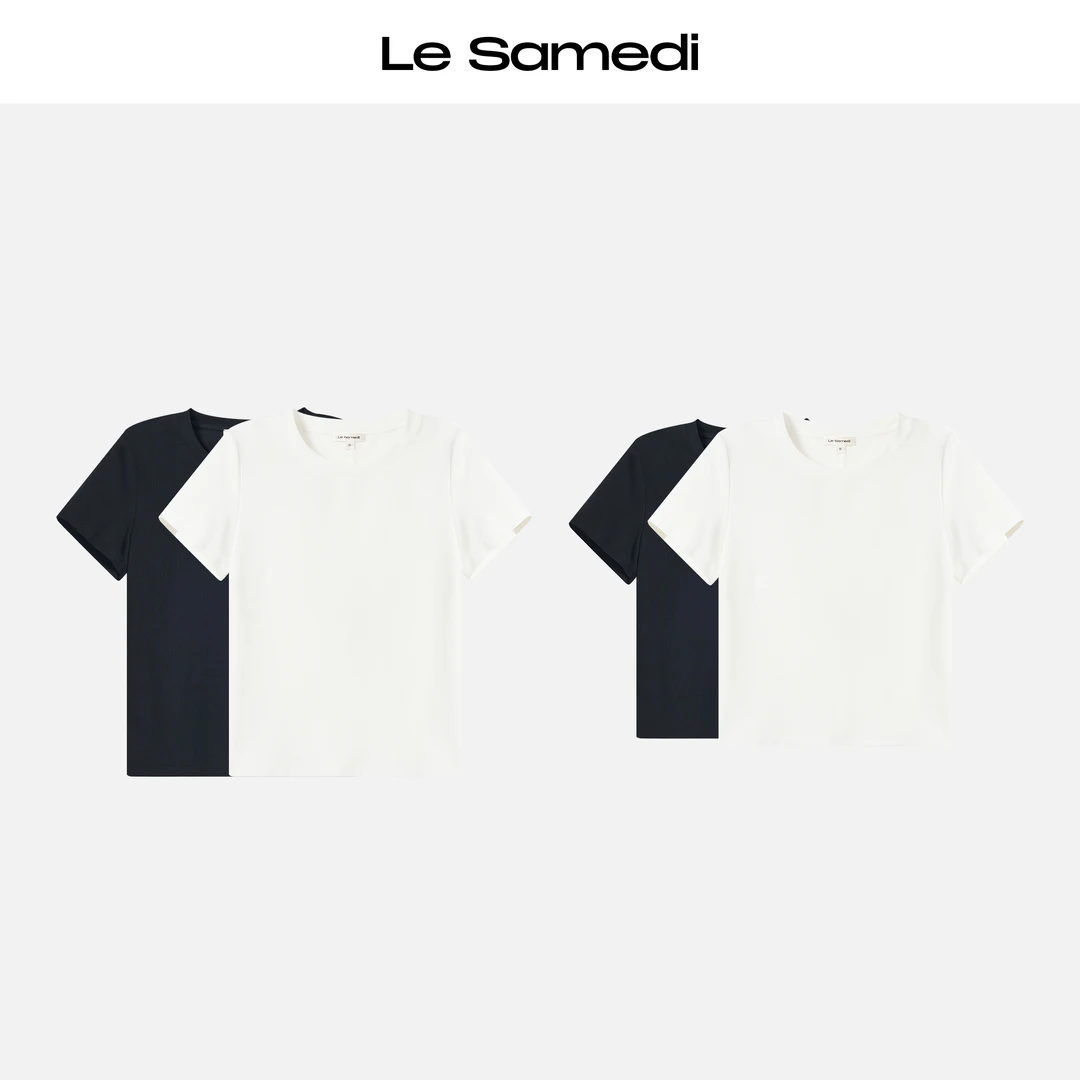 Le Samedi马油叶儿【暴汗艺术家】高弹舒适 百搭长/短紧身短袖T