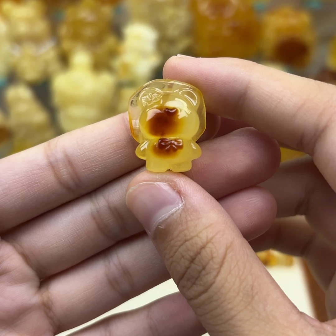 未镶嵌蜜蜡裸石蜜蜡配饰打孔不退不换