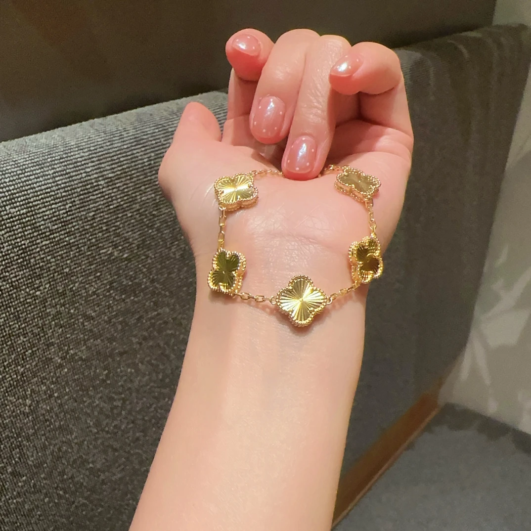 足银手链 足银手链SL011四叶草五花手链