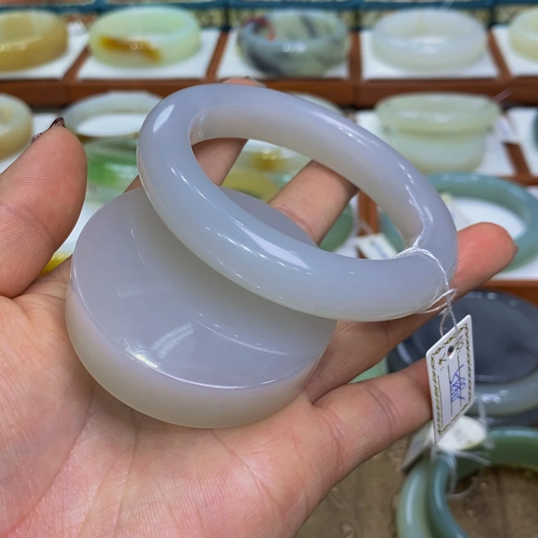 和田玉冰紫55未镶嵌