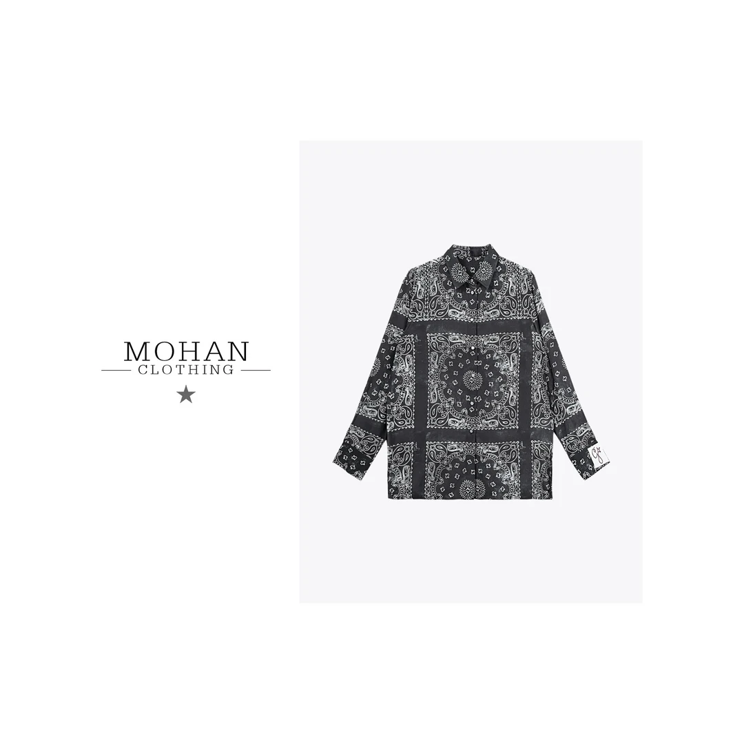 CLOTHING/墨含高奢时尚气质舒适优雅百搭100%桑蚕丝长袖衬衫WJ636