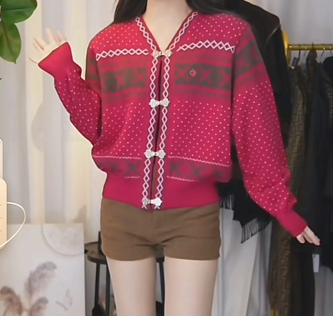 95新 DIOR/迪奥 CD刺绣图案针织毛衣开衫/fy2169