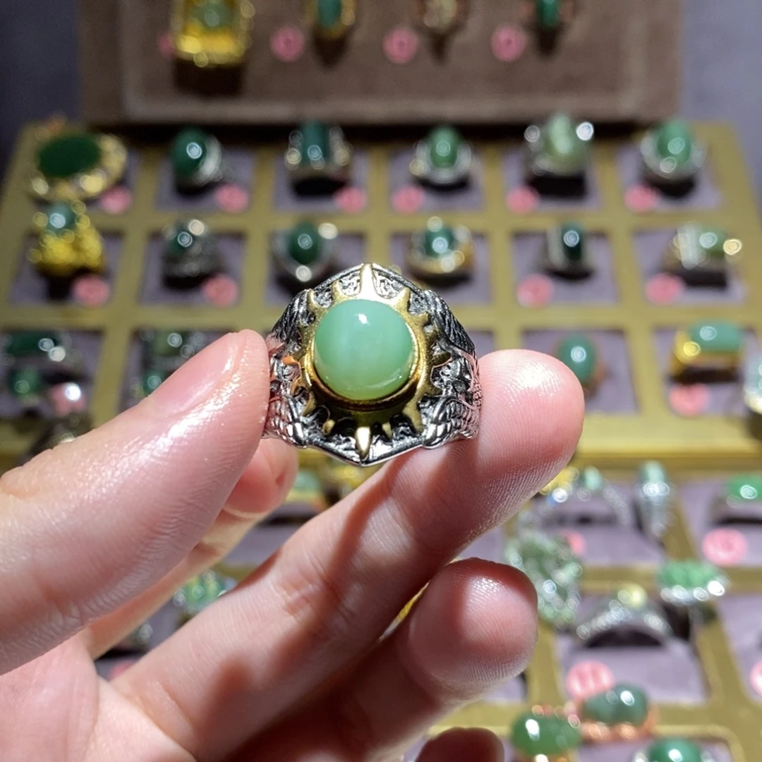 和田玉（碧玉）未镶嵌戒指