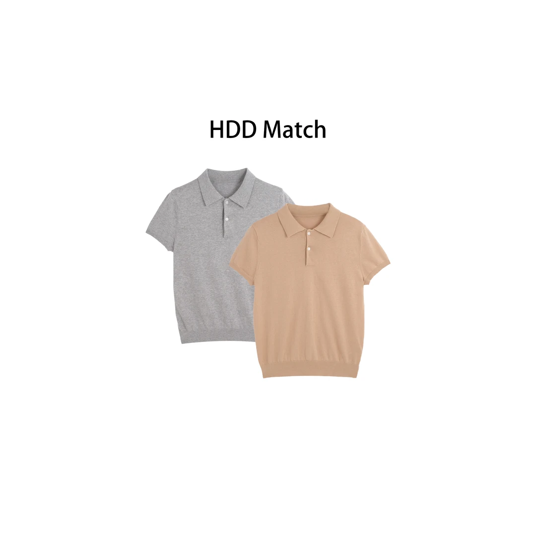 HDD "简约气质" 棉 夏季小马短袖百搭气质POLO上衣 Y8234