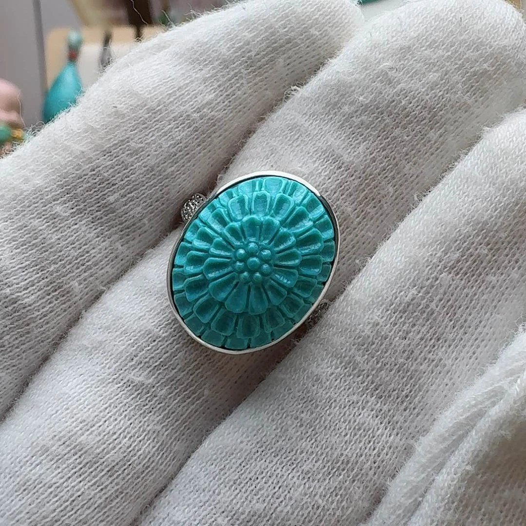 绿松石配饰银S925镶嵌