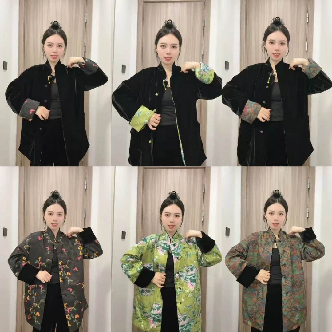 【韩寒服饰】05秋季新款立领新中式盘扣洋气显瘦百搭女外套（双面服）
