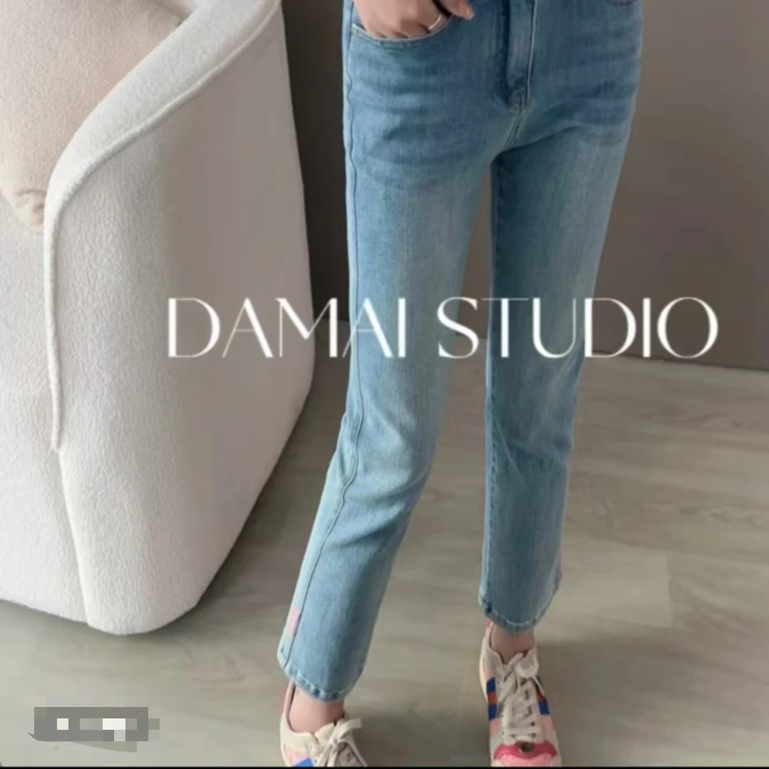 23006时尚穿搭九分显瘦修身烟管裤