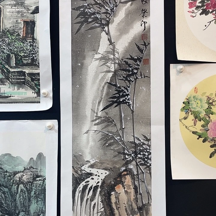 国画老师手绘作品