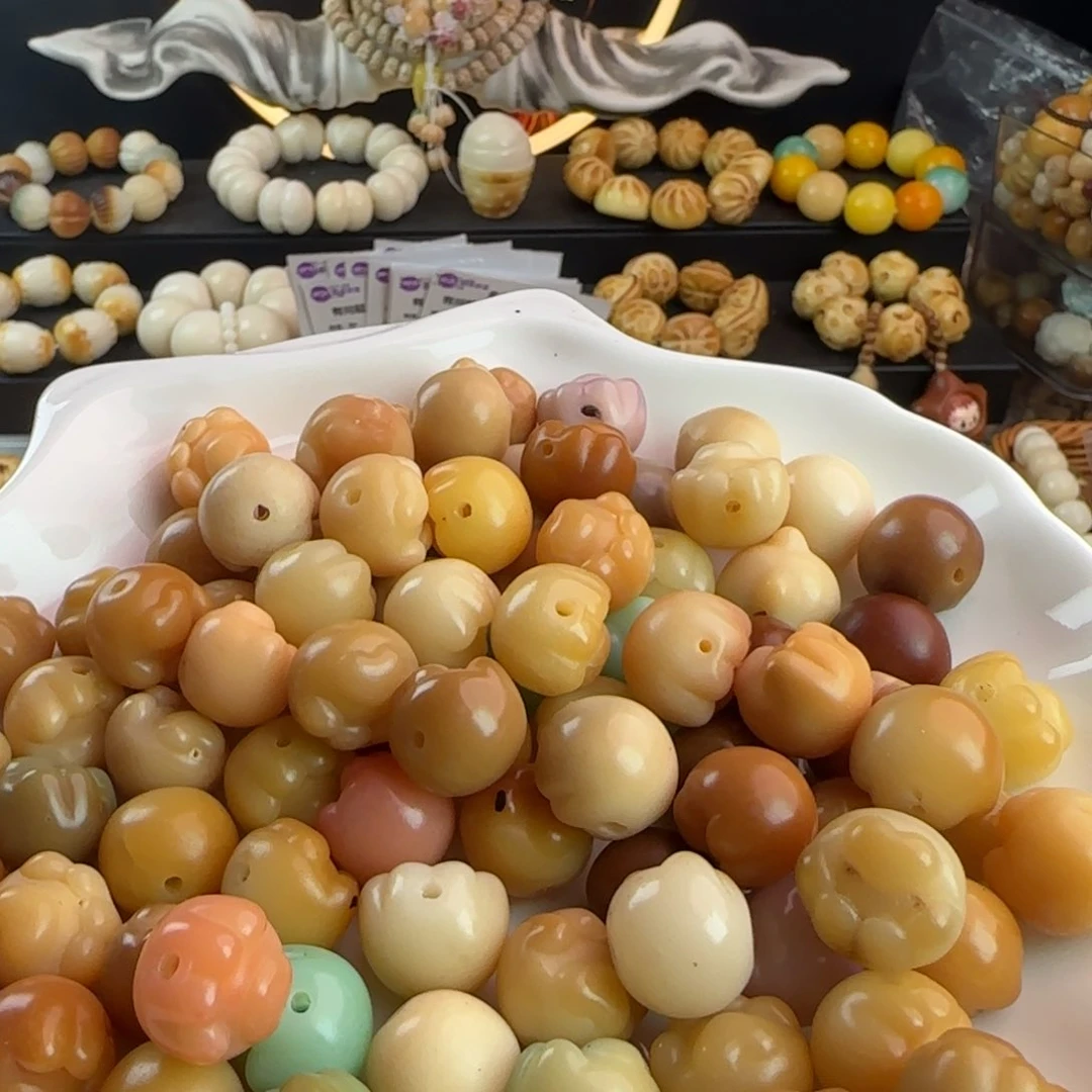 菩提根/象牙果吊坠瑕疵卡17-18爱心猫爪干磨20颗