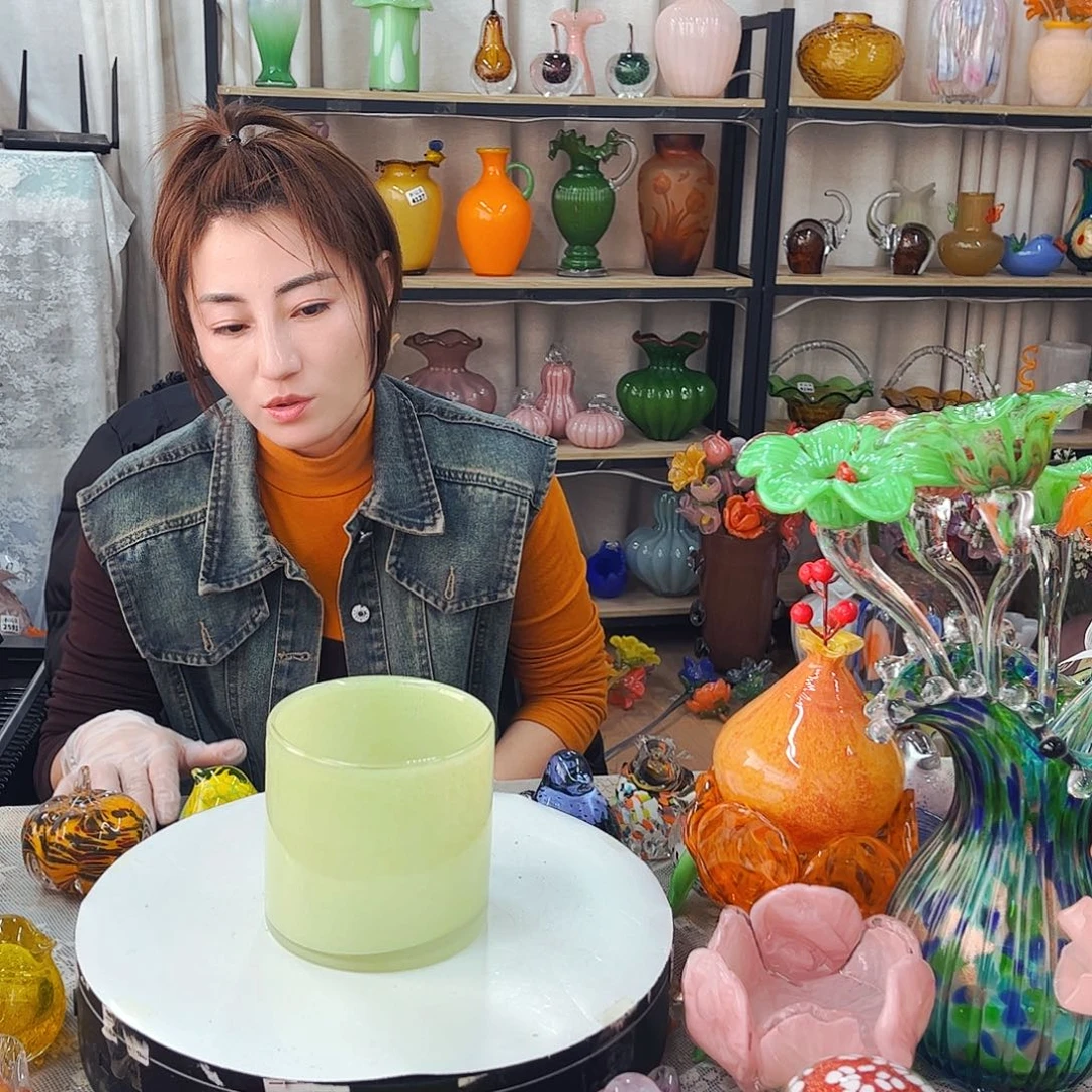 笔筒 大号家悦琉璃工艺品