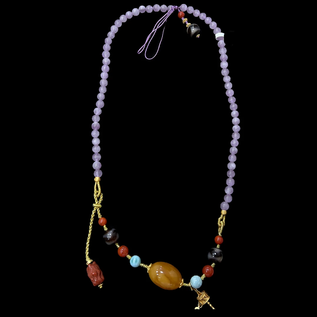 V9625紫锂辉项链孤品