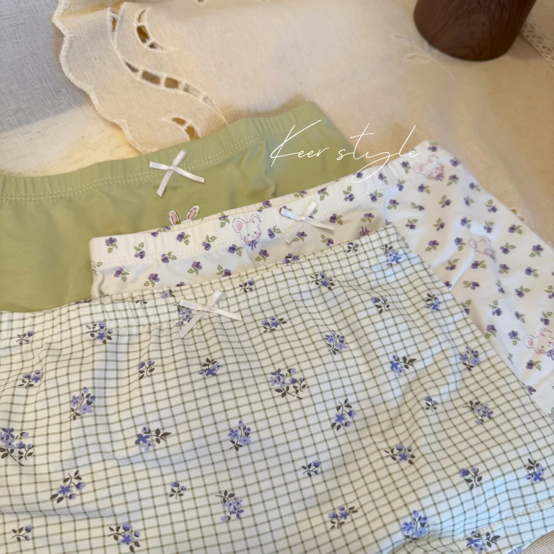 「可儿专属」黑咖熊女童卡通平角四角儿童内裤 HXGN5108