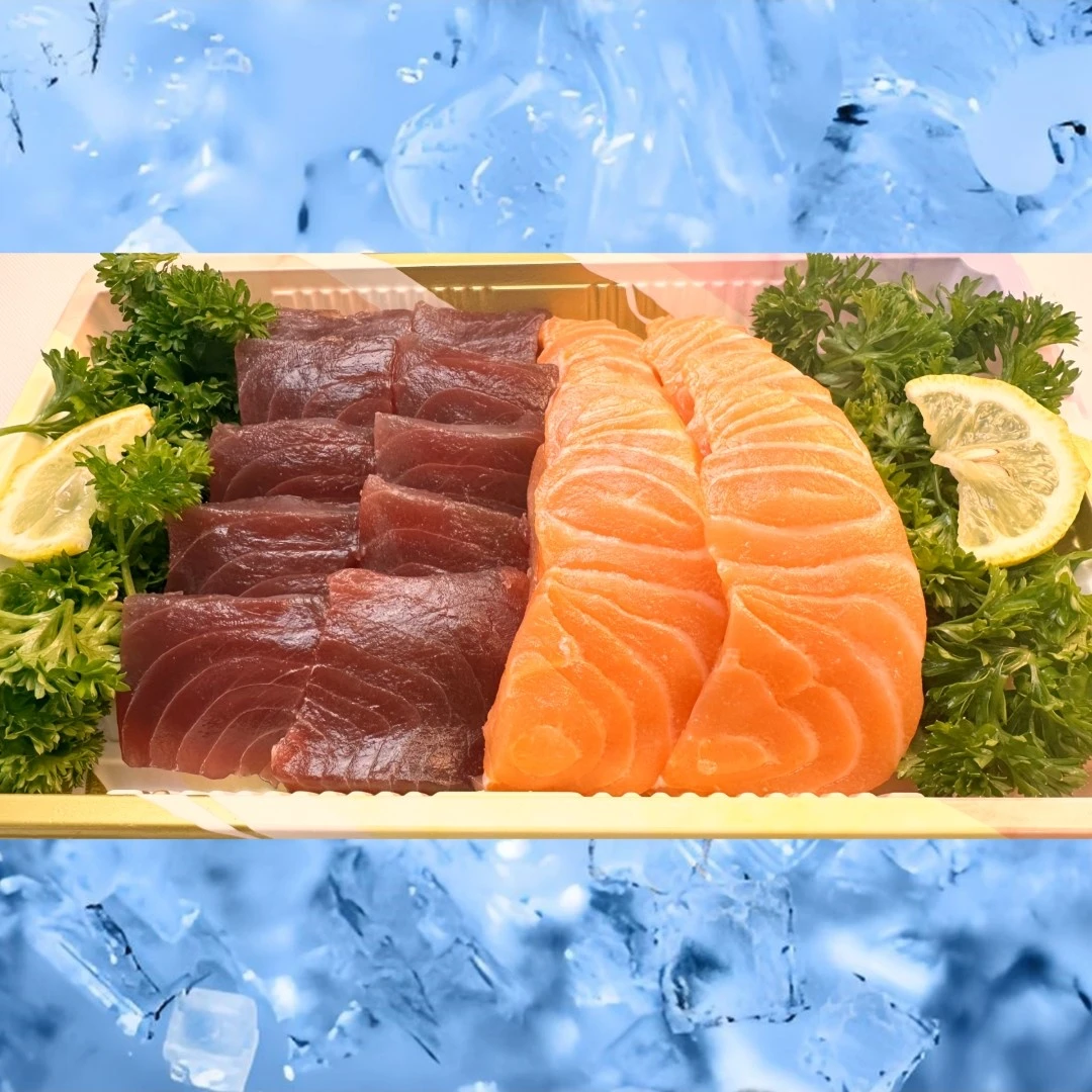 冰鲜挪威三文鱼200g+蓝鳍金枪鱼200g