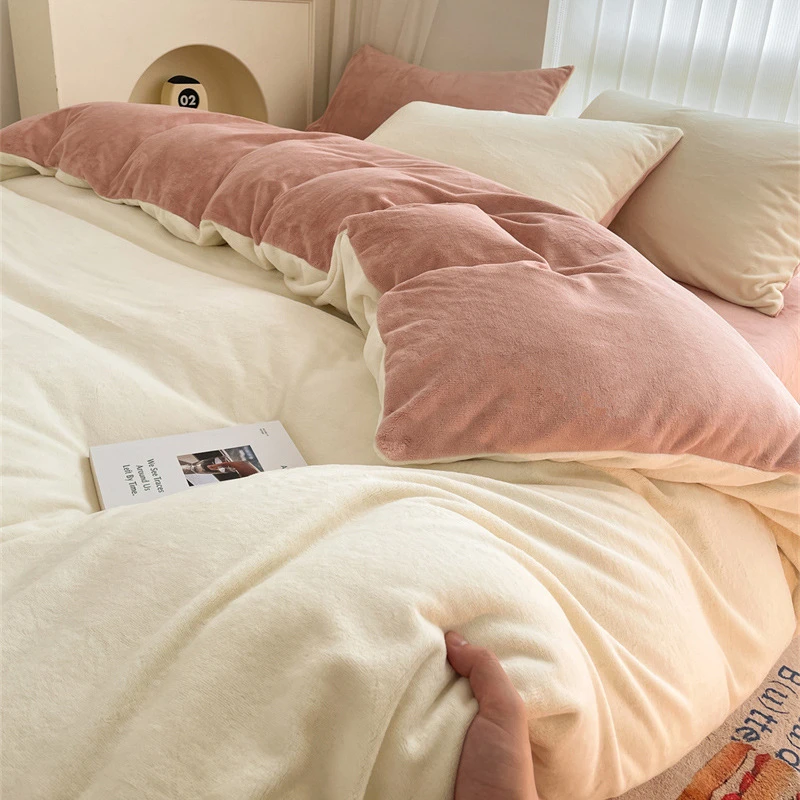 牛奶绒冬被被子全套一整套全套被褥被套被芯一棉被加厚保暖十斤