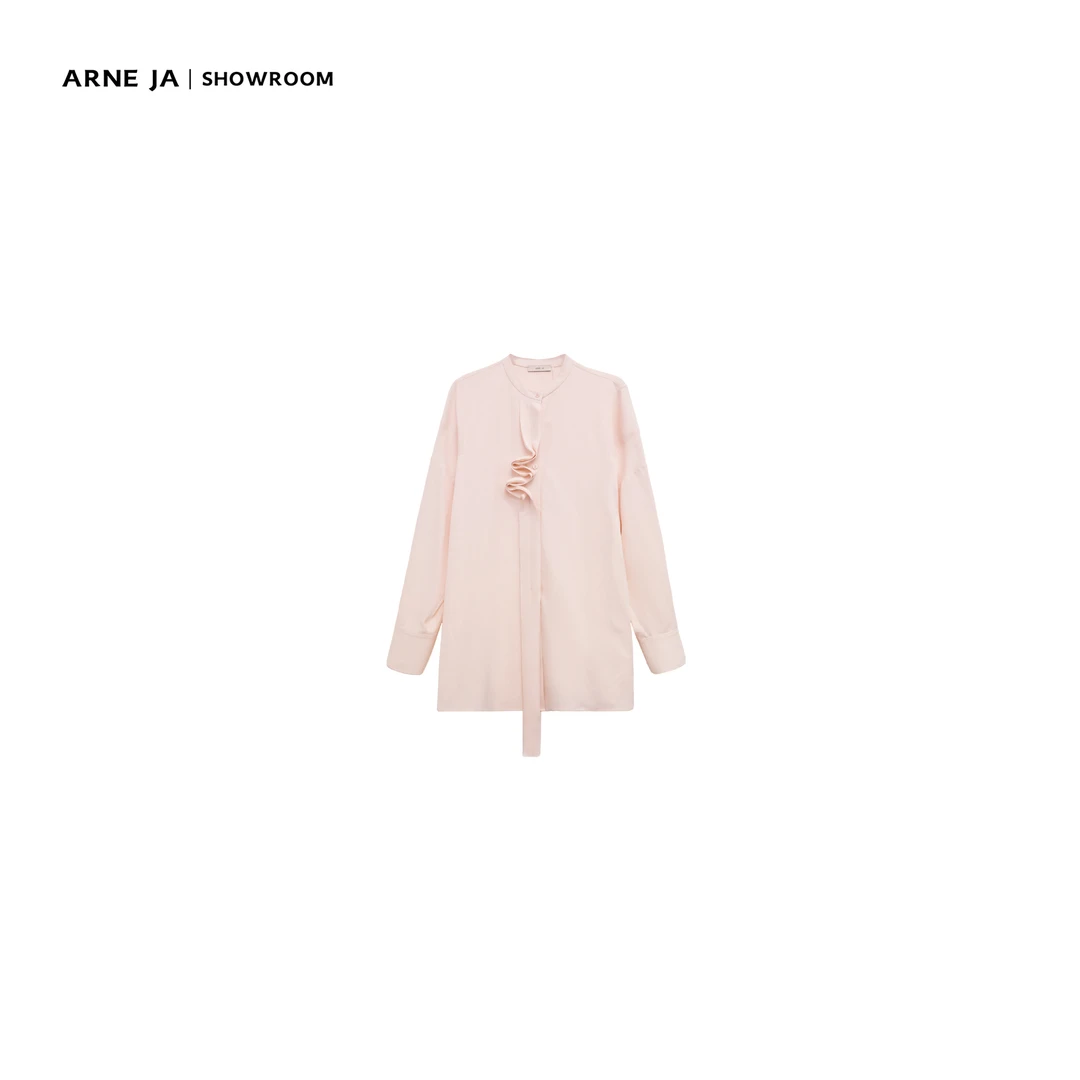 ARNE JA｜“法式浪漫”立体盘花飘带设计感长袖衬衫D3S3032S