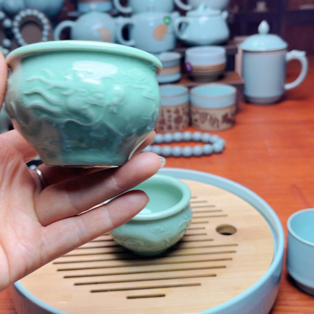 【闪购商品】摆件陶汝州单壶壶，杯，壶，杯