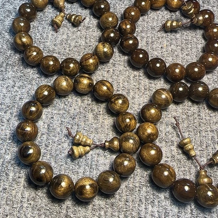 金丝楠全陈化老料把件串1.5 －条