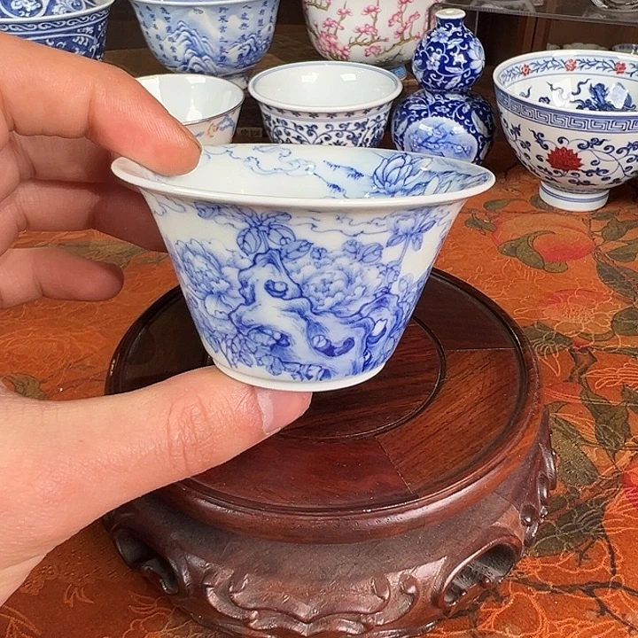 陶杯子青樵轩满园挣春马蹄杯